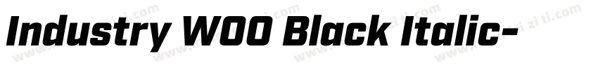 Industry W00 Black Italic字体转换
